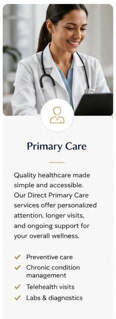 Primary care, direct primary care, telehealth, florida.